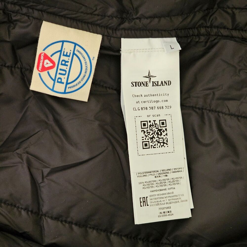 Stone Island Primaloft Insulation Hooded Fishtail Parka - Fabric - Green - Sz L - Picture 8 of 12